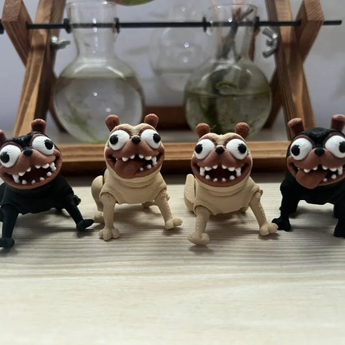 3D Printed Dog Toys Ornaments Decorative Habadog Joints Movable Creative Figurine Toys Prank Toys Funny Gift for Kids and Adults