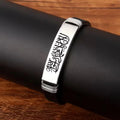 Religion Islamic Shahada Stainless Steel Silicone Couple Bracelets Islam Muslim Faith Jewelry Gifts