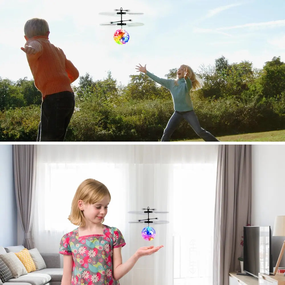 Unique Toy Gesture-controlled Colorful Luminous Crystal Ball Pendant Children's Unique Gift Remote-controlled Sensing Light Ball