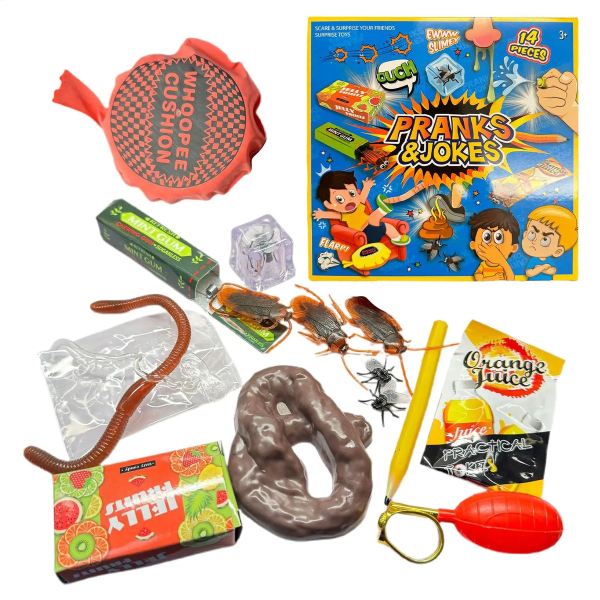 Joke Toy Kit April Fools Kids Prank Gadgets Box Realistic Cool Funny Stuff Parties Favors Festival Fun Surprises for Daily Life