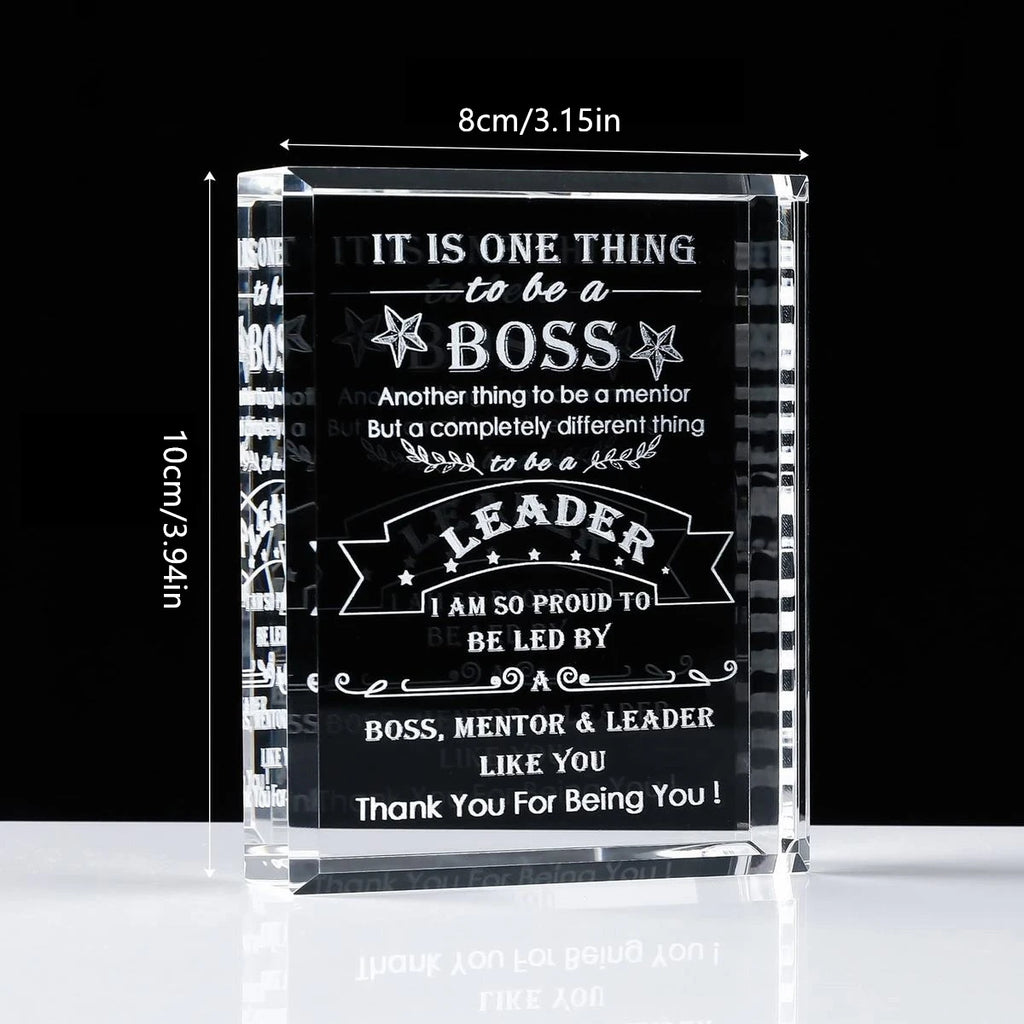 Office decoration for men and women - Thank you, boss, lady. Farewell gift for retirement, Christmas, birthday gift