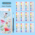 12Pages Coloring Books Portable Watercolor Painting Book Graffiti Picture Books Painting Drawing Toys for Children Gift