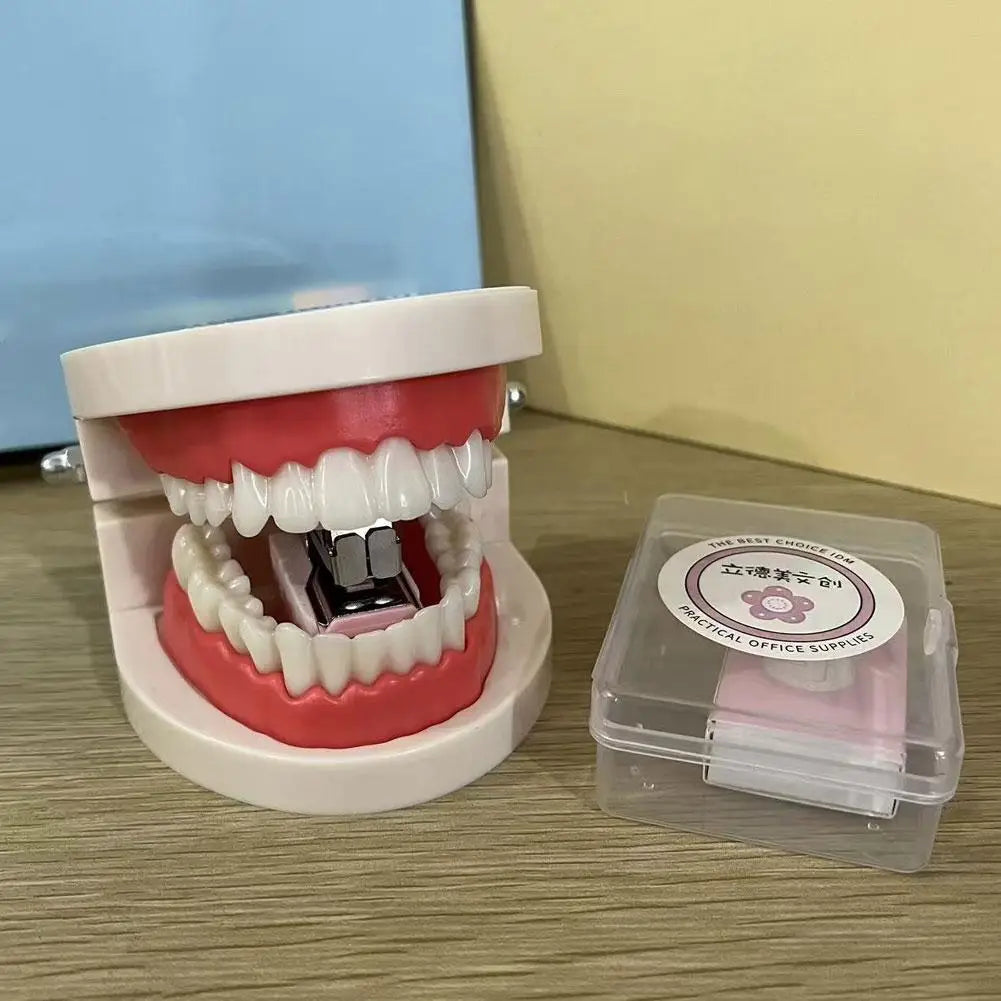 Creative Tooth Stapler Prank False Teeth Stapler Student Stationery Abstract Prank Tools Simple Personalized Gadgets