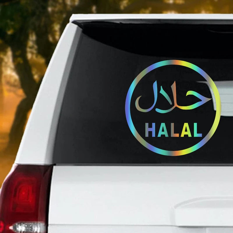 S62581# Halal Religion Text Car Sticker Waterproof Auto Decors for Bumper Rear Window
