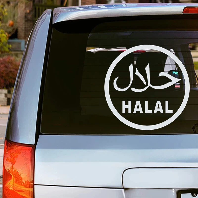 S62581# Halal Religion Text Car Sticker Waterproof Auto Decors for Bumper Rear Window