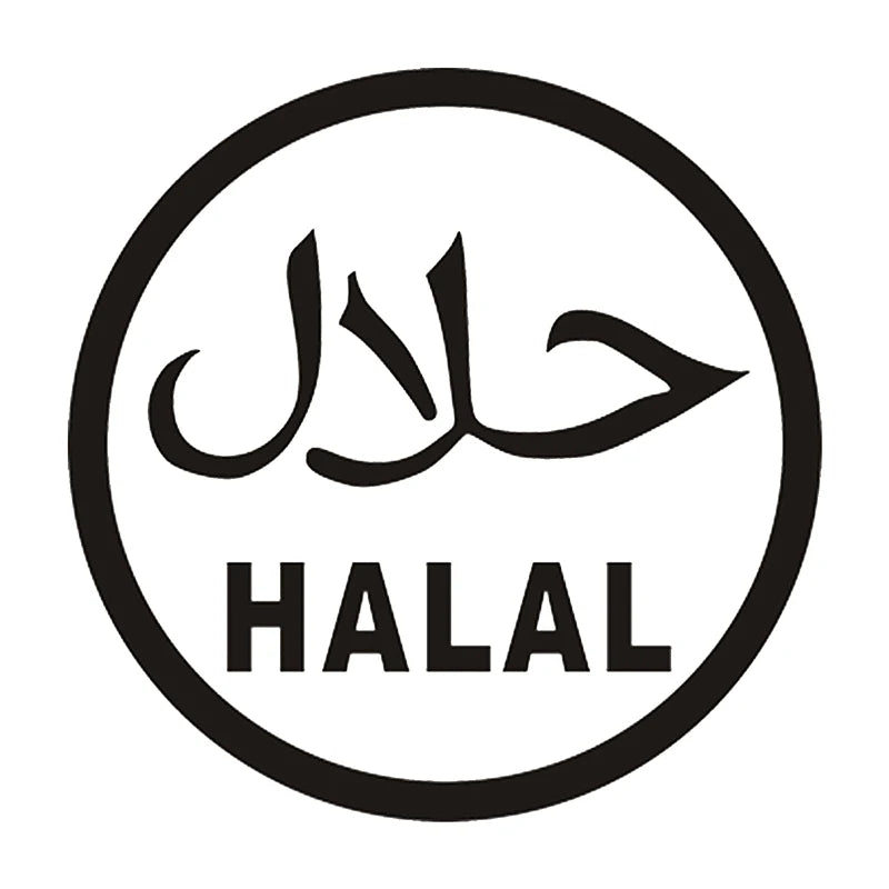S62581# Halal Religion Text Car Sticker Waterproof Auto Decors for Bumper Rear Window