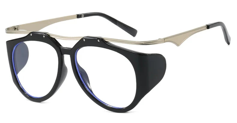 Unique Punk Sunglasses for Women Fashion Luxury Brand Unique Big Frame Round  Sun Glasses Outdoor Cycling Trendy Glasses Eyewear