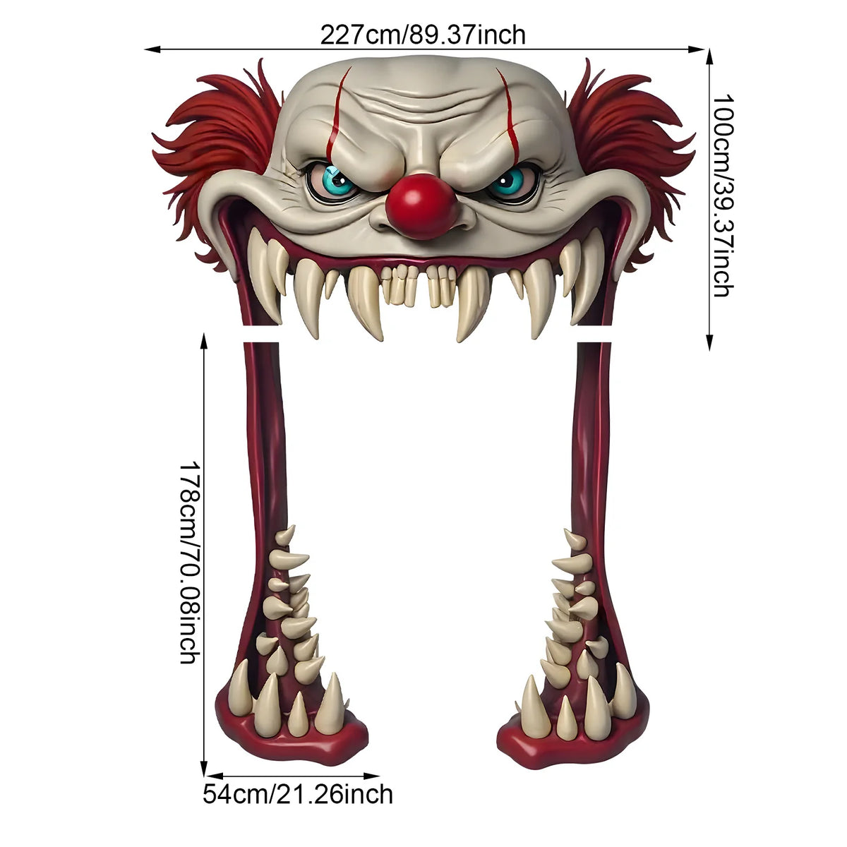 Halloween Scary Clown Hanging Flag Themed Cutting Scene Decoration Props Unique Home Garden Decor for Halloween