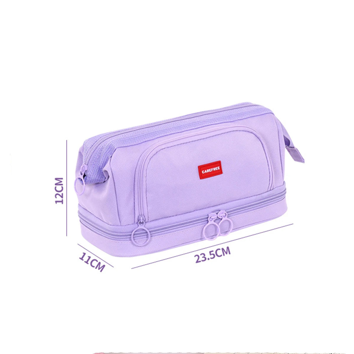 Student Oxford Cloth Double-layer Pencil Case Large Capacity Office Desktop Pencil Storage Box Stationery Organizer Oxford Bag