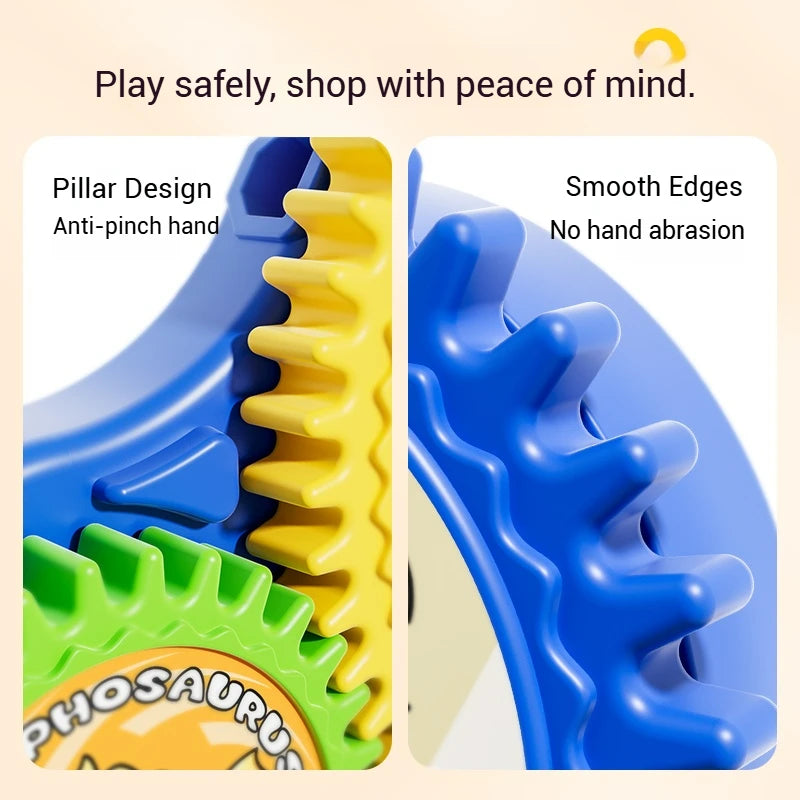 Kids Electric Gears Building Toy Set 3D Rotate Gears Assembly Model STEM Construction Toy Set Kids Educational Toys Xmas Gifts