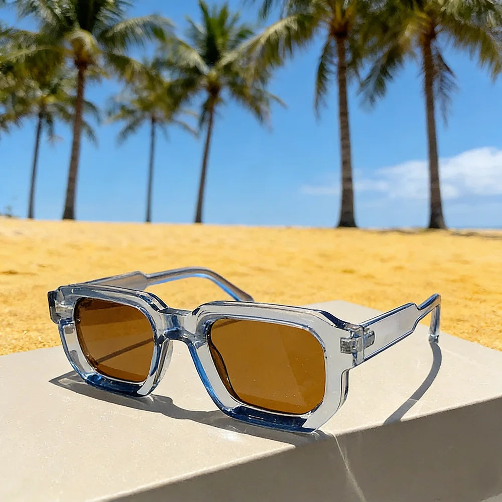 Men Women Vintage Sunglasses Rectangle pc Frame Sunglasses Fashion Retro Sun Glasses Luxury Brand Design Shades Eyewear Goggles