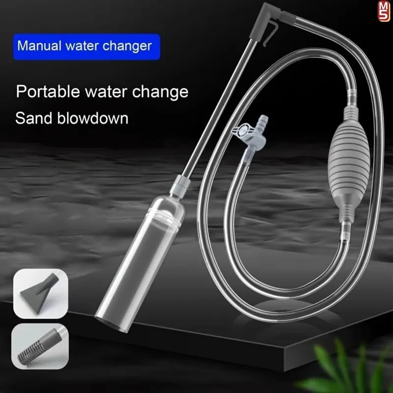 Aquarium Siphon Vacuum Cleaner Tool Set for Large Fish Tank Gravel/Sand Cleaning Water Change with Extension Tube, Fast and Easy