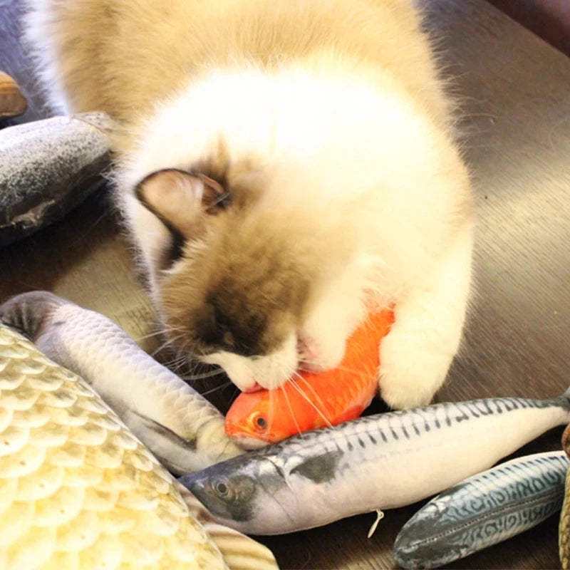 Pet Cat Favor Fish Toy Stuffed Fish Shape Cat Scratch Board Scratching Post Plush Toys For Cat Pet Toy Pet Products Supplies