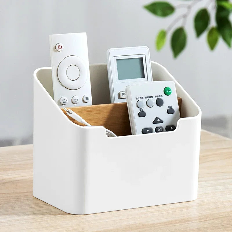 Plastic Desktop Storage Box for Remote Controls Tissues Cosmetics Office Supplies Living Room Organization