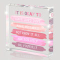 Mental Health Decor - Pink Office Decor Ornamenta Teacher Desk L- Inspirational Gifts for Women - Mental Health Present