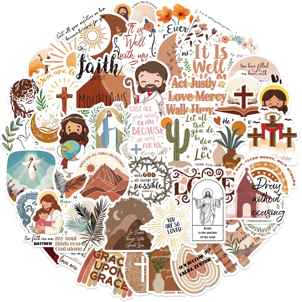 50pcs Bible Proverbs Holy Bible Jesus Christian Religion Sticker Religion Sticker Christmas Suitcase Laptop Luggage Motorcycle