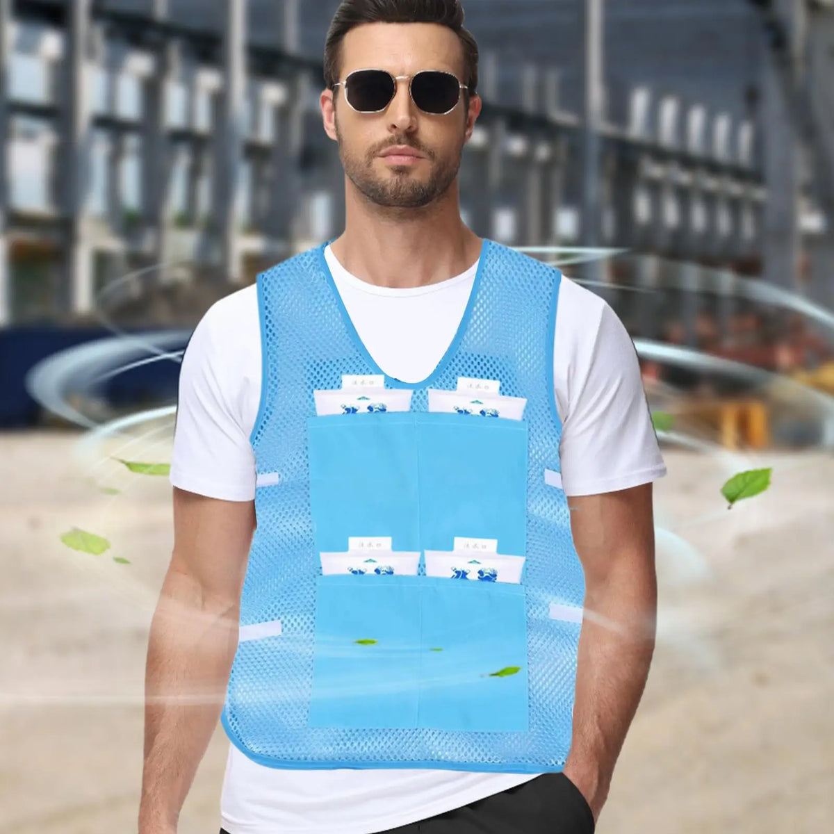 Cool Vest Outdoor Cool Jacket for Hot Weather Cold Wrap Gadgets Cooler Clothes Wearable Designed for Travel Day Work Summer