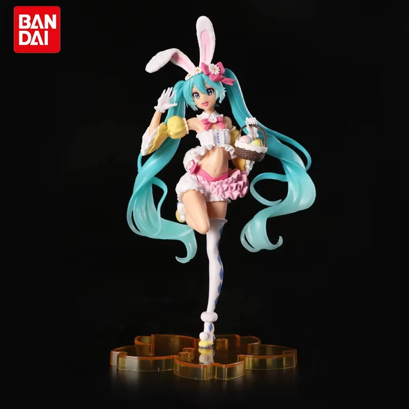 Adorable 23CM Hatsune Miku PVC Model Doll with Rabbit Ears - Perfect for Collectors and Gift Giving!