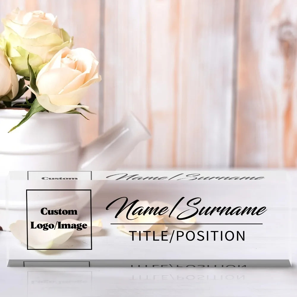 Custom Text/Logo Office Desk Decor, Ideal Gift for Coworkers, Nurses & Teachers, Employee Appreciation & Office Accessories