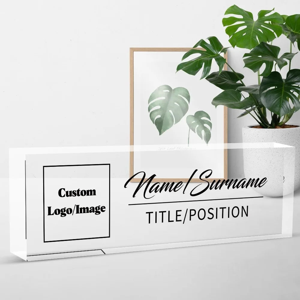 Custom Text/Logo Office Desk Decor, Ideal Gift for Coworkers, Nurses & Teachers, Employee Appreciation & Office Accessories