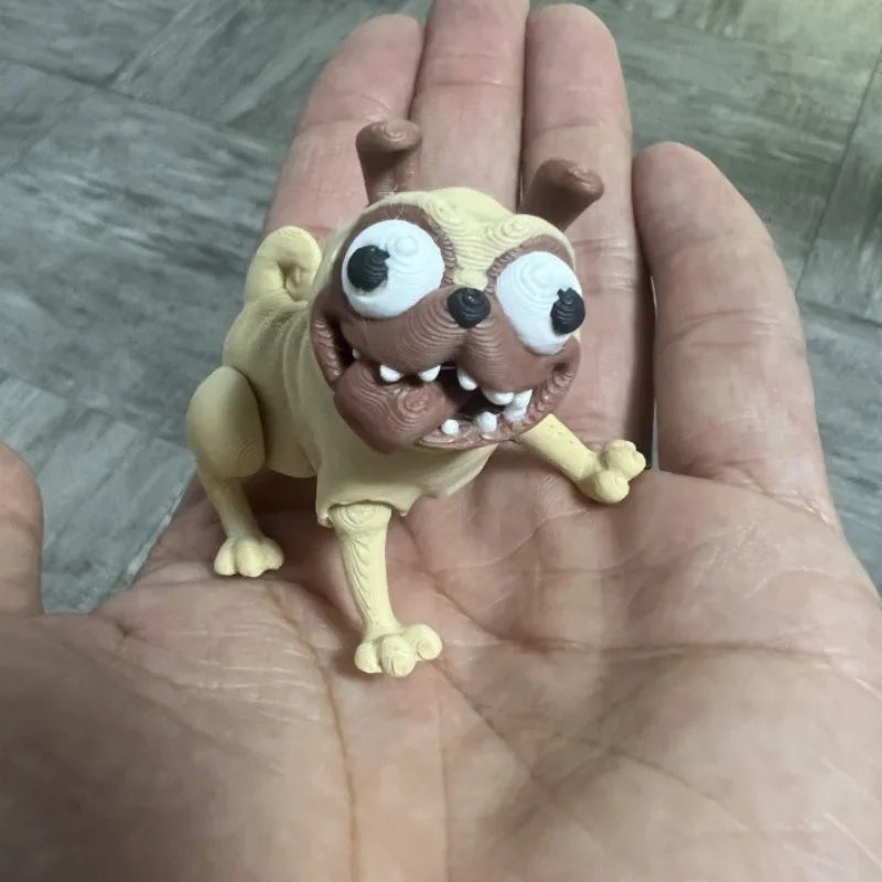 3D Printed Dog Toys Ornaments Decorative Habadog Joints Movable Creative Figurine Toys Prank Toys Funny Gift for Kids and Adults