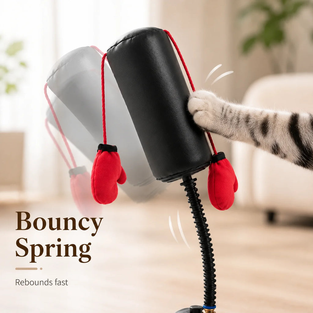 Cat Boxing Toy - Multi-functional Cat Stimulation Boxing Game for Self-Entertainment and Relaxation - Interactive Cat Toy