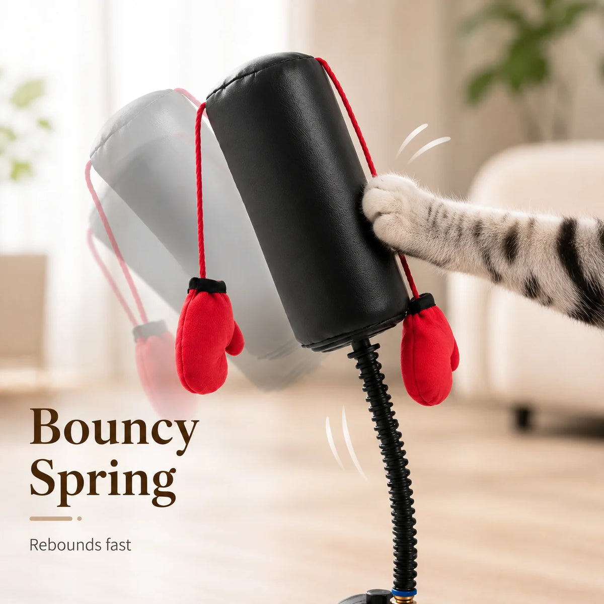 Cat Boxing Toy - Multi-functional Cat Stimulation Boxing Game for Self-Entertainment and Relaxation - Interactive Cat Toy