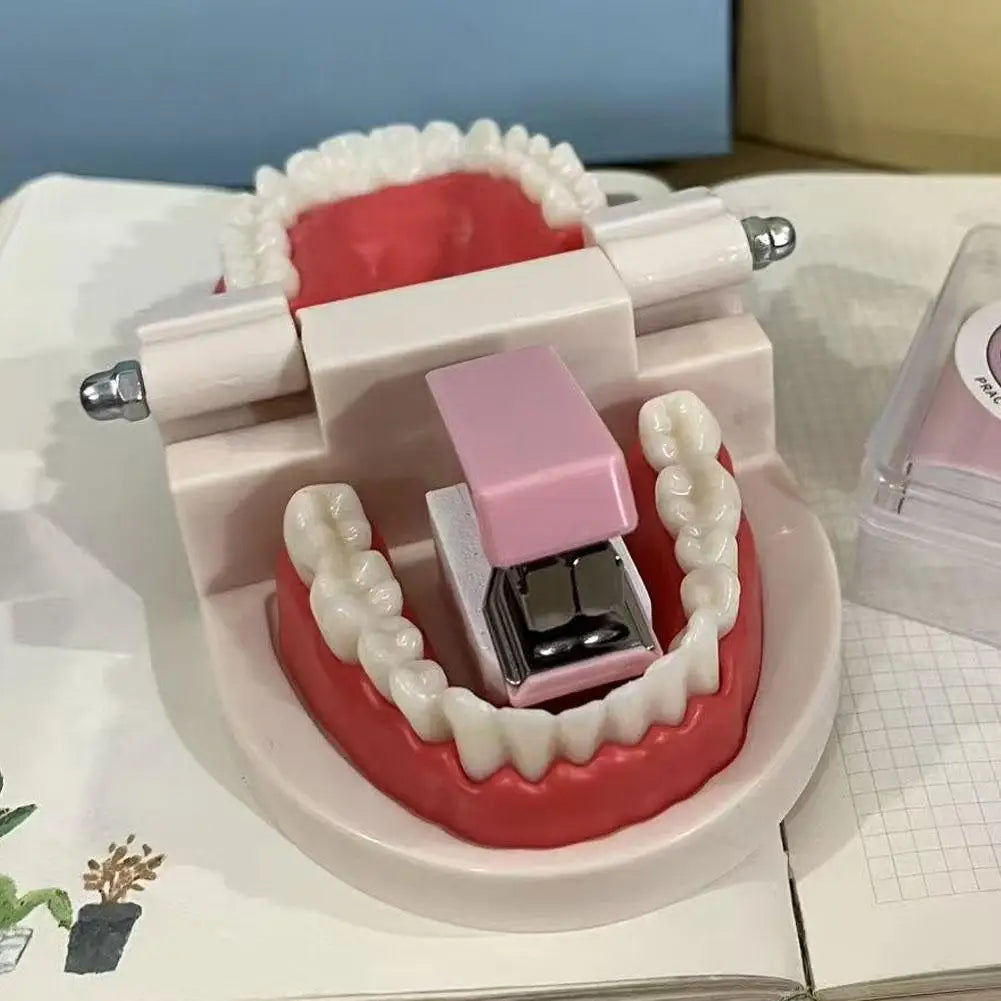 Creative Tooth Stapler Prank False Teeth Stapler Student Stationery Abstract Prank Tools Simple Personalized Gadgets