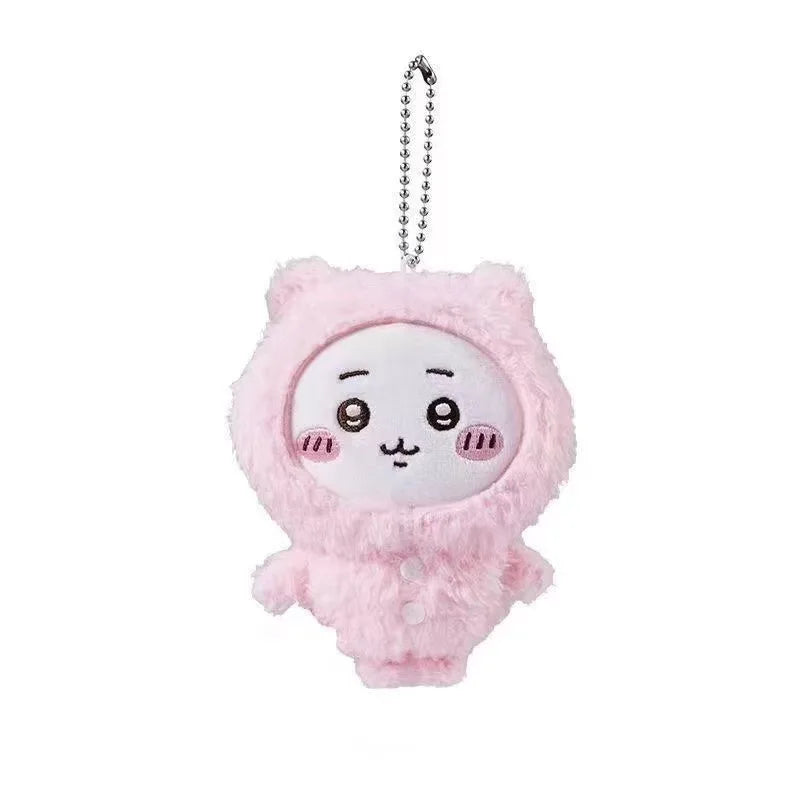 Chiikawa Anime 10cm Plush Doll Kawaii Usachi Keychain Hachiware Stuffed Pendent Cute Backpack Ornament Toy Gift