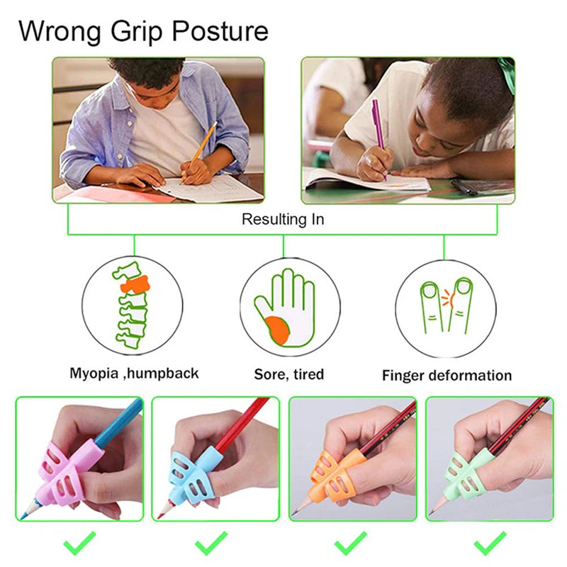 2Pcs/Set Montessori Toys Kids Educational Toys for Children Early Learning Baby Hold Pencil Corrector Students Writing Aid Tool