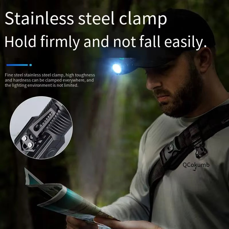 Rechargeable Outdoor Flashlight Portable Strong Light Waterproof Torch for Camping Walking Portable EDC Lighting Lamp