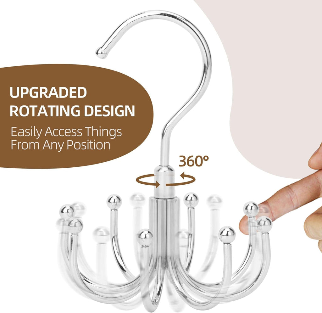 ZEDODIER Tank Top Hanger, Rotating Bra Organizer for Closet, Holds 24 Bras