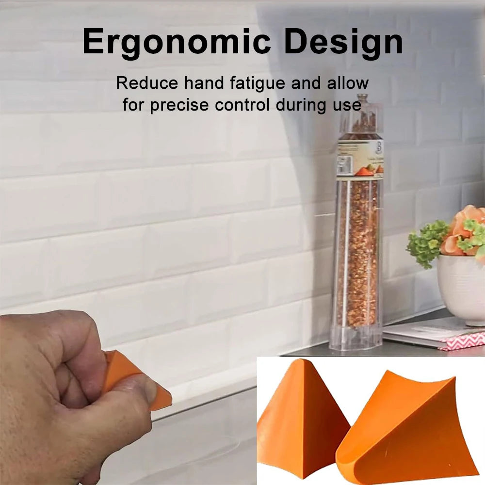 2Pcs Silicone Caulking Tools Floor Seamer Joint Sealant Applicator Home Decoration Tiles Seam Tools for Tile Cement Workers