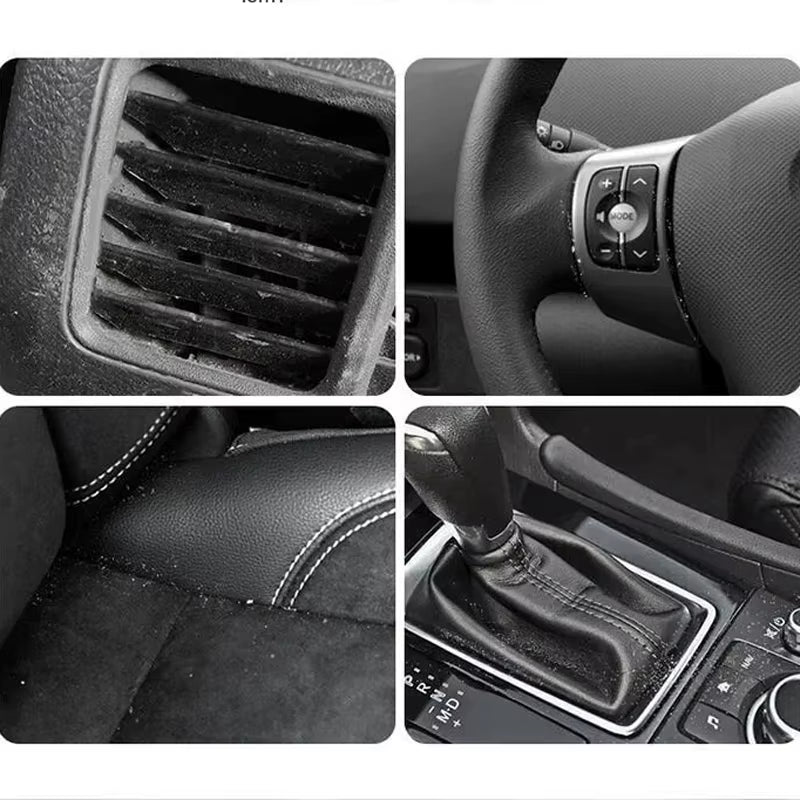 Car Interior Cleaning Tool Artificial Car Brush Crevice Dusting Detailing Car Air Vent Cleaning Soft Brush with Casing