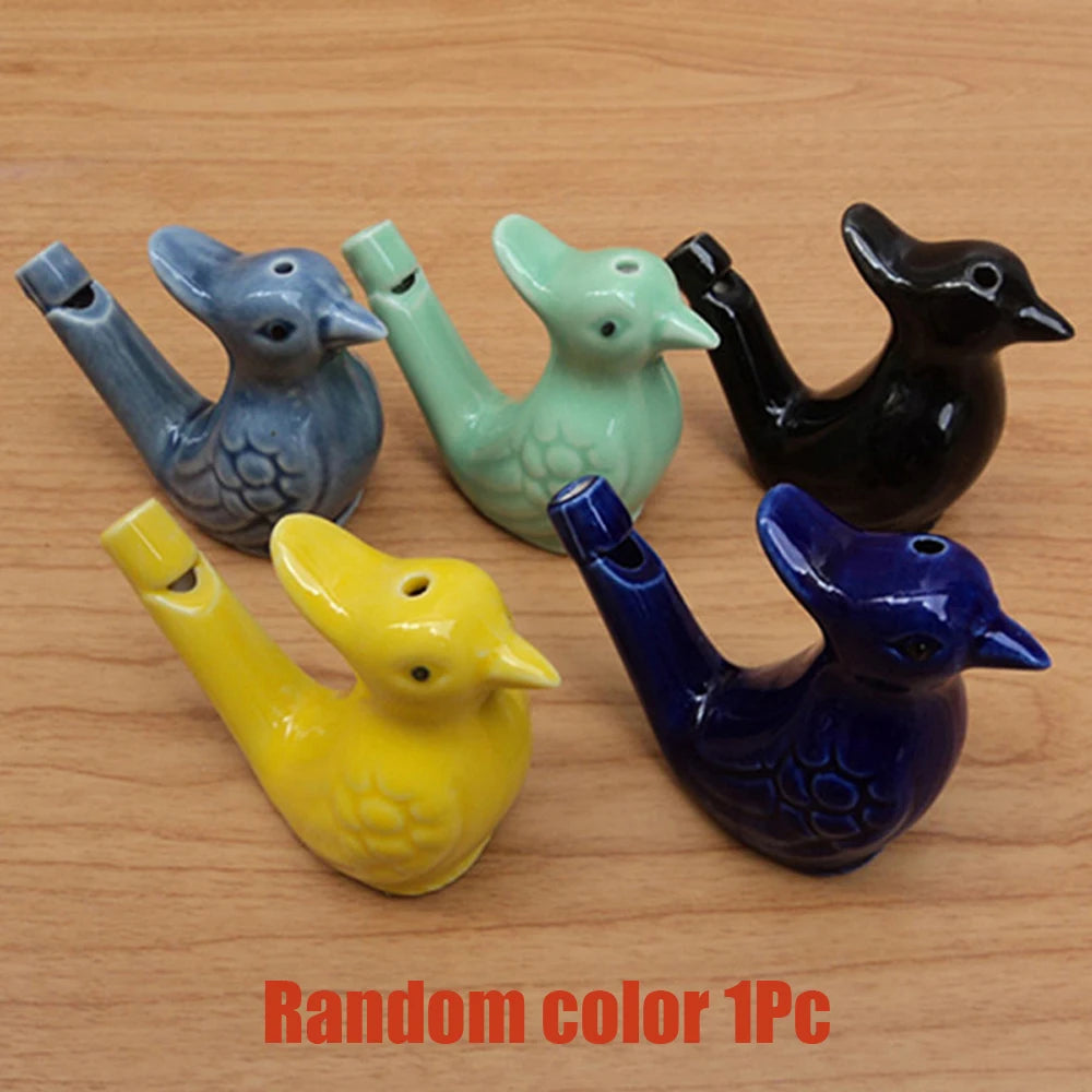 Coloured Drawing Water Bird Whistle Funny Musical Instrument Kids Bathtime Toys Girls Boys Early Learning Educational Toy