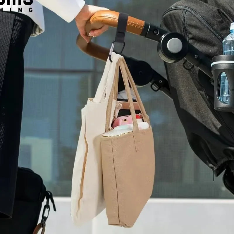 2/1Pcs Baby Stroller Hook Clip Aluminum Alloy Carabiner Cart Organizer Diaper Bag Shopping Pram Hook Hanger Stroller Accessories