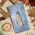 Vintage Feather Gold Stamped Metal Bookmark with Metal Chain Pendant, Exquisite Bookmark, Book Page Divider, Office Stationery