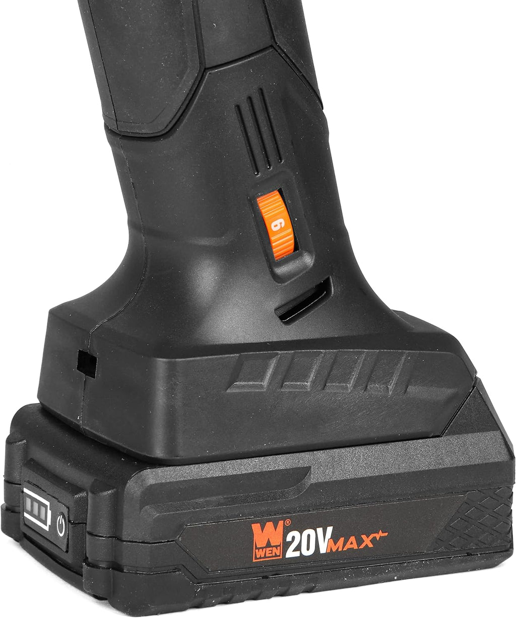 WEN Cordless Detail File Sander, Variable Speed with 20V Max 2.0 Ah Lithium-Ion Battery and Charger (20437)