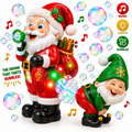 Christmas Butt Bubble Machine with Music & Light Electric Fart Santa Toy Novelty Xmas Gift for Boys Girls