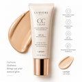 Color Correcting CC Cream with SPF 25, Coverage Lightweight Foundation, Hydrating Serum, Even Skin Tone Makeup and Skin Care, Boost Radiance, Refine Skin Texture, Avoid Sun Damage (Lightlight, 1PCS)