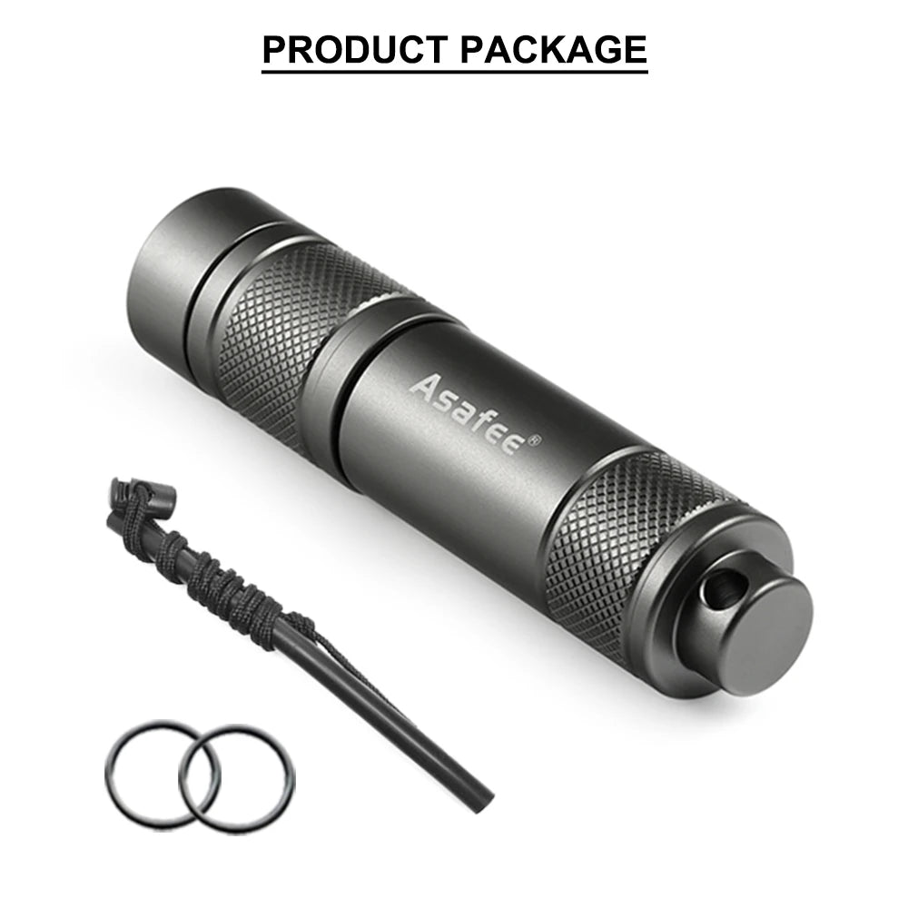 Asafee AF11 XPG LED Small Diving Flashlight Waterproof IPX8 Diving Dive Lamp Scuba Backup Diver Torch Light