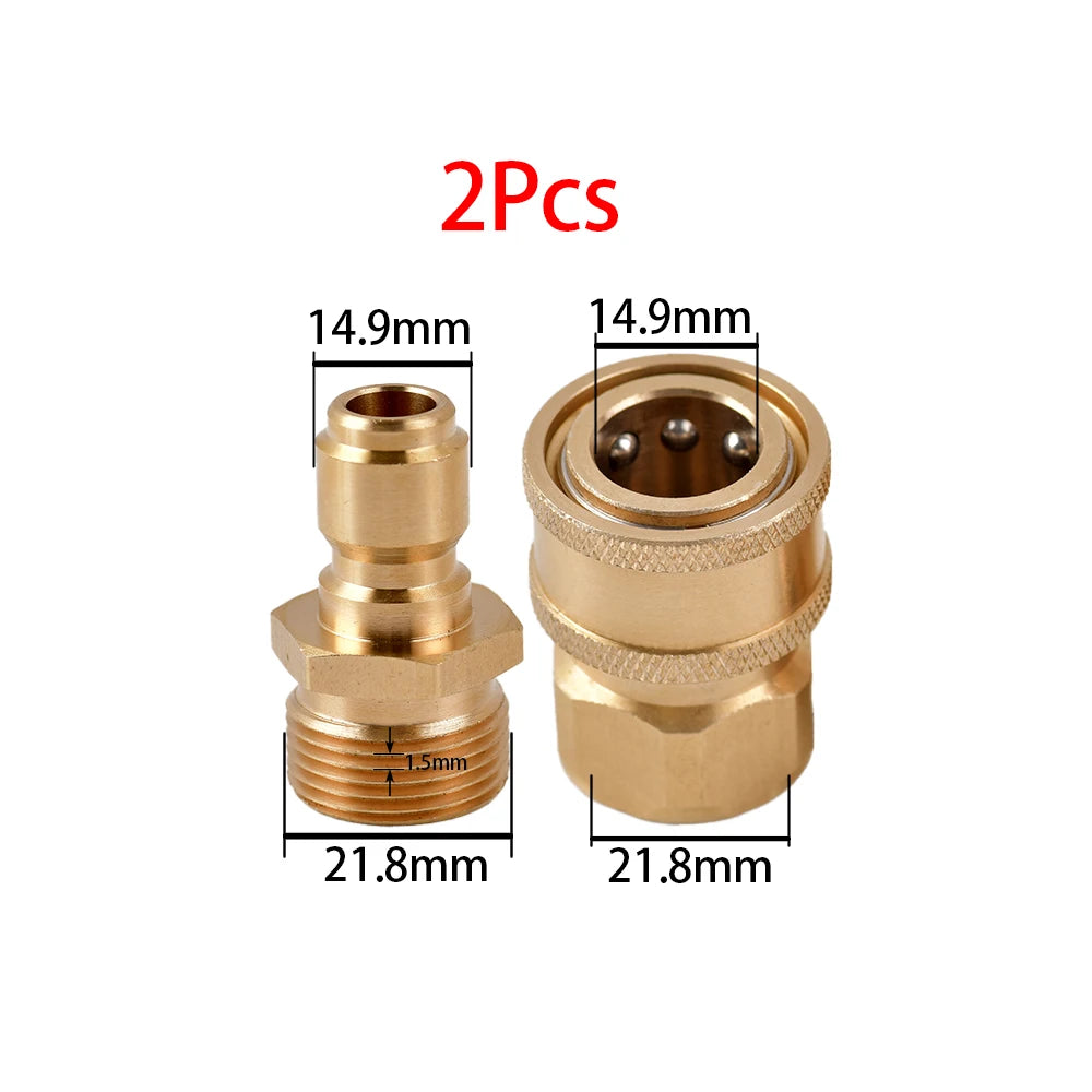 High Pressure Washer M22 Adapter Quick Connector Quick Release Fitting Power Washer Fast Connection Quick Coupler