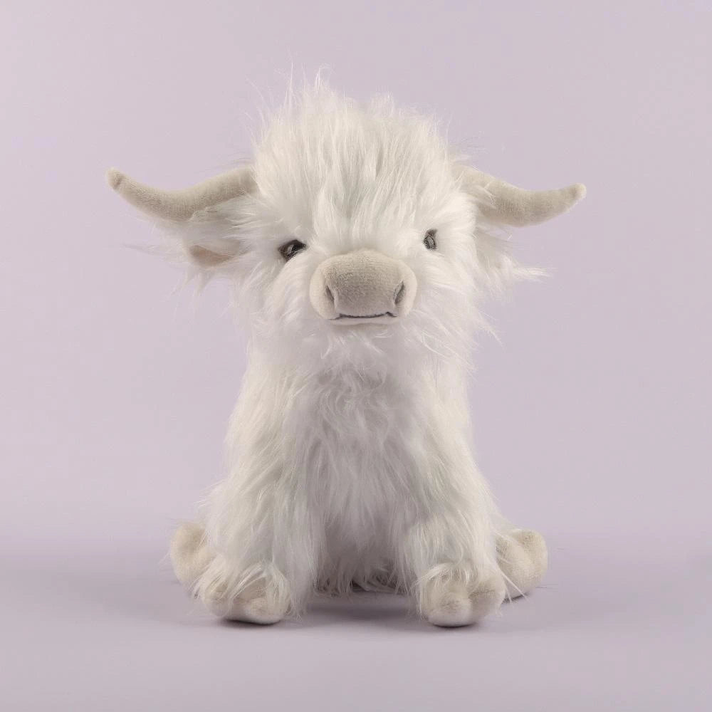 25Cm Simulated Scottish Highland Cow Plush Toy Blue Variant Cute Fairy Calf Baby Animal Child Birthday Christmas Gift