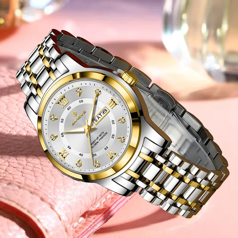 LIGE 2026 New Diamond Watch Women Watches Ladies Creative Steel Women'S Bracelet Watches Female Waterproof Clock Montre Femme