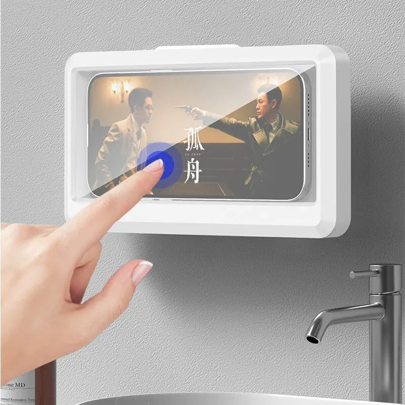Fixed  Waterproof and Anti-Fog Mobile Phone Case for Bathhouses Draining Phone Holder Waterproof Touched Shower Phone