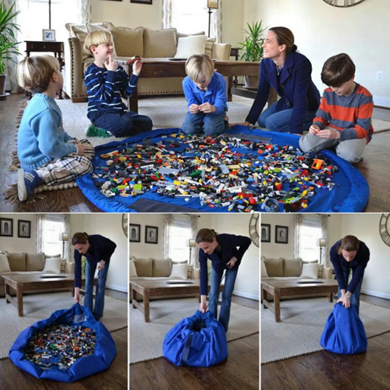 1Pc Multifunction Portable Kids Toys Storage Bags Blocks Toys Play Mat Building Blocks Toys Bags for Christmas Gift
