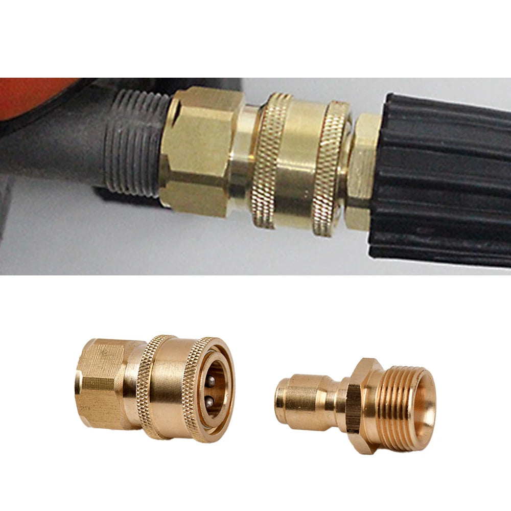 High Pressure Washer M22 Adapter Quick Connector Quick Release Fitting Power Washer Fast Connection Quick Coupler