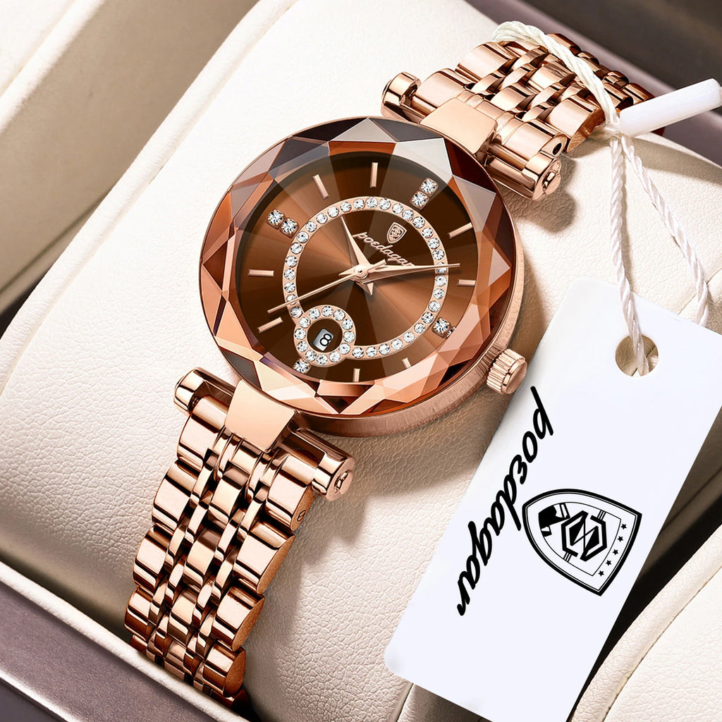 High Quality Exquisite Wristwatch for Woman Waterproof Stainless Steel Date Quartz Ladies Watch Elegant Women'S Watches