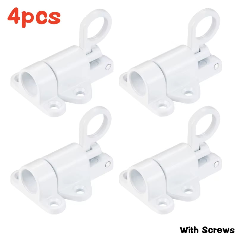 4Pcs Aluminum Alloy Self-Closing Latches Window Gate Security Pull Ring Spring Bounce Door Bolt Anti-Theft Automatic Latch Lock