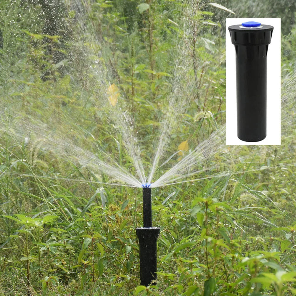 Garden Lawn Popup Sprinkler 90/180/360 Degree Rotation Sprinkler Adjustable Replacement Scattering Nozzles for Irrigation